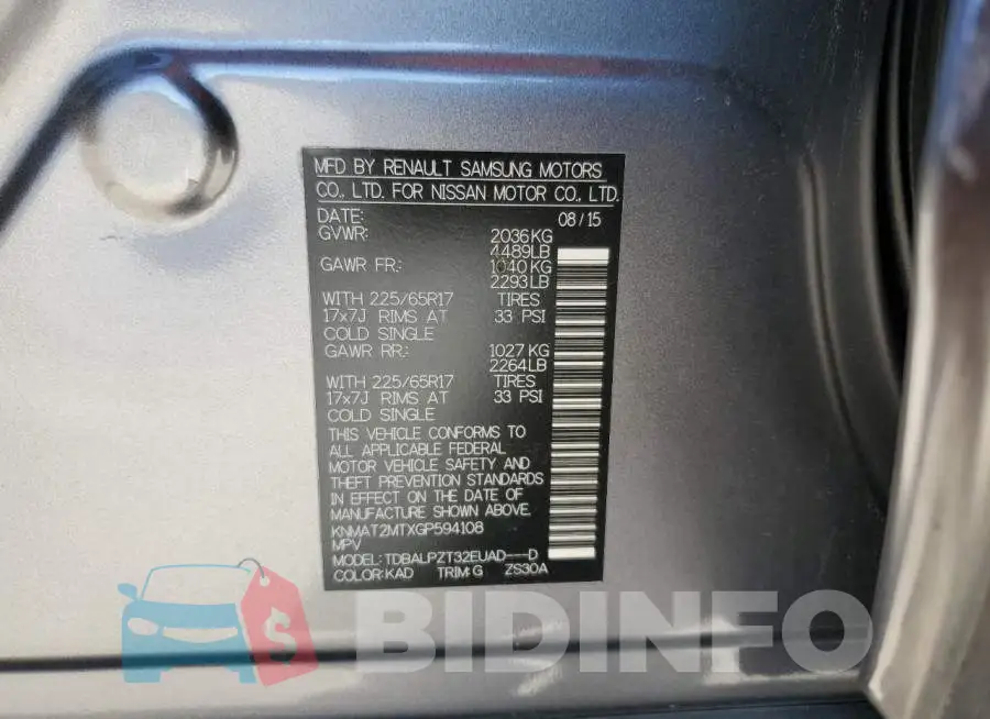 KNMAT2MTXGP594108 Photo# 12