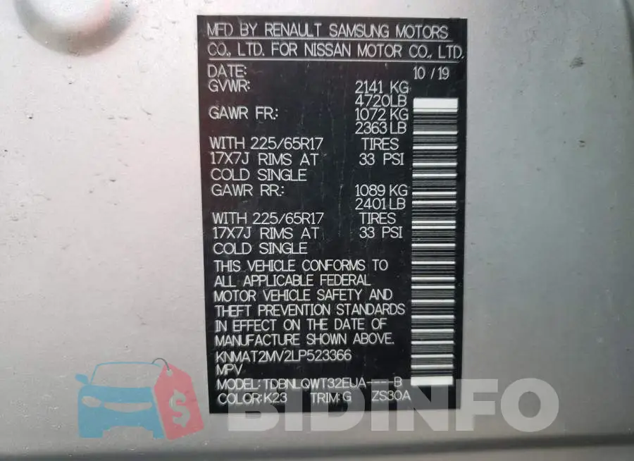 KNMAT2MV2LP523366 Photo# 12
