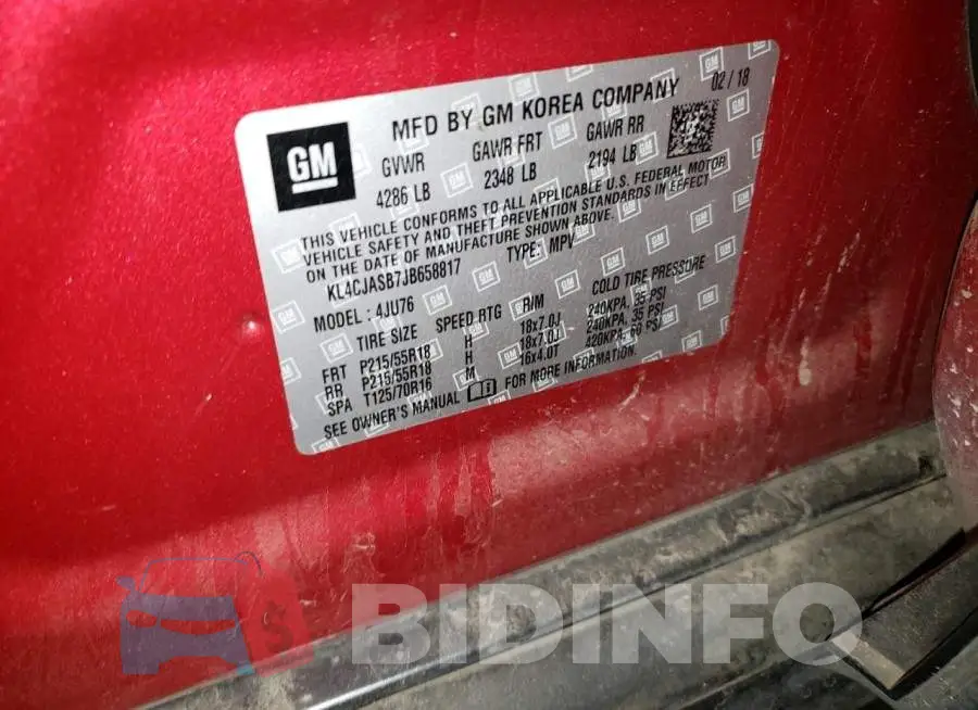 KL4CJASB7JB658817 Photo# 12
