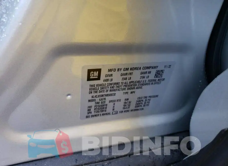 KL4CJESM7NB569232 Photo# 12