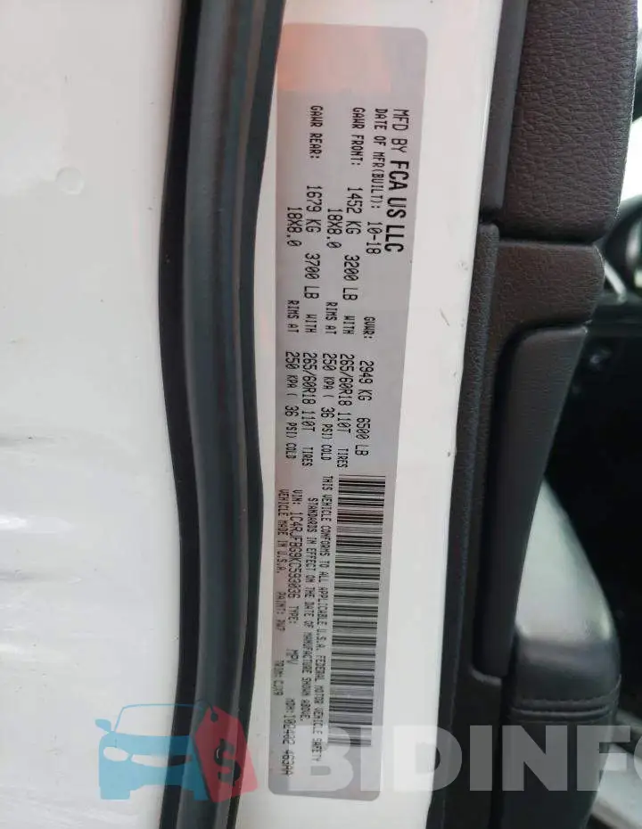 1C4RJFBG9KC593036 Photo# 13