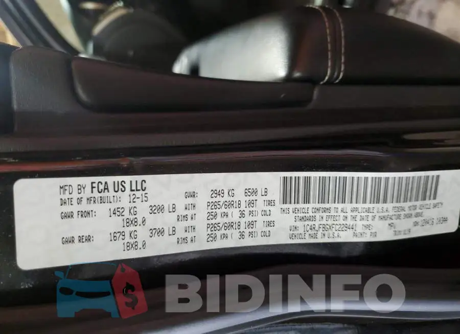 1C4RJFBGXFC229441 Photo# 13