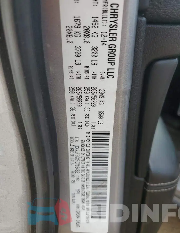 1C4RJFBGXFC716462 Photo# 12