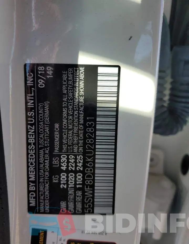 55SWF8DB6KU282831 Photo# 13