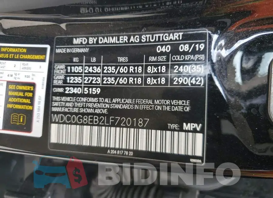 WDC0G8EB2LF720187 Photo# 13