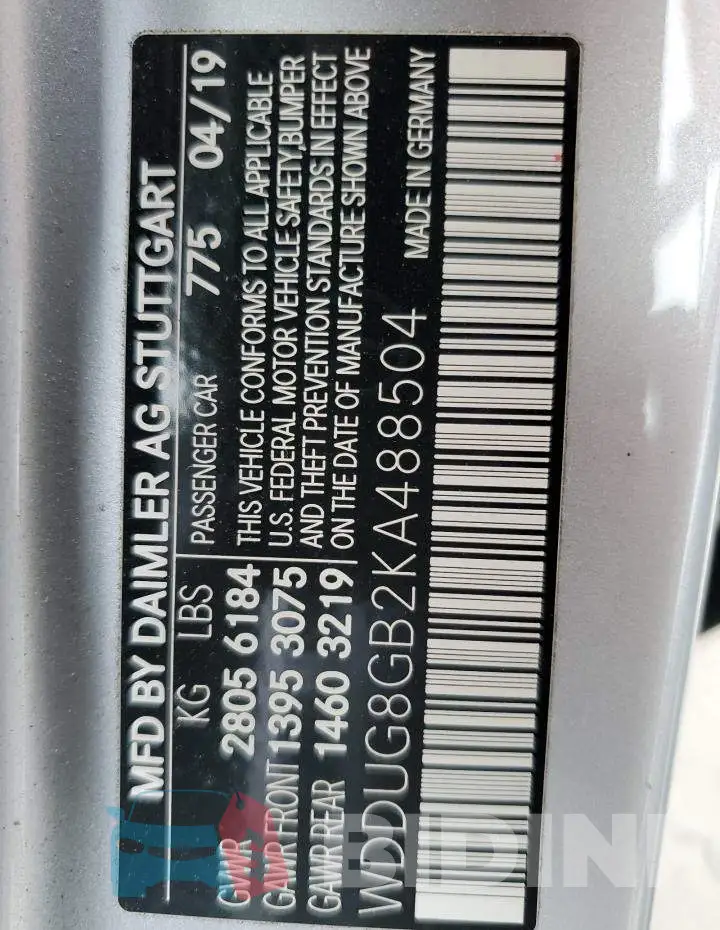 WDDUG8GB2KA488504 Photo# 13