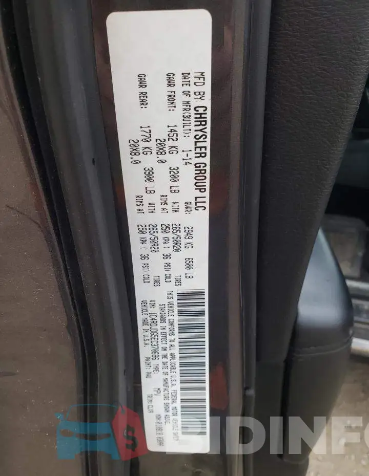 1C4RDJDG5EC370696 Photo# 13