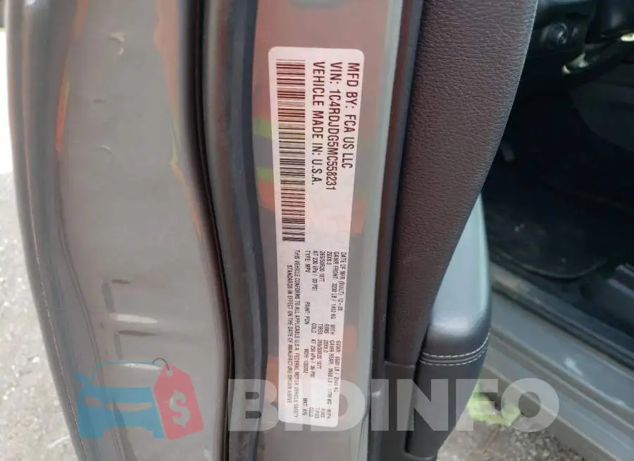1C4RDJDG5MC558231 Photo# 13