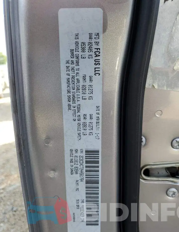 2C3CDXCT2HH561764 Photo# 12