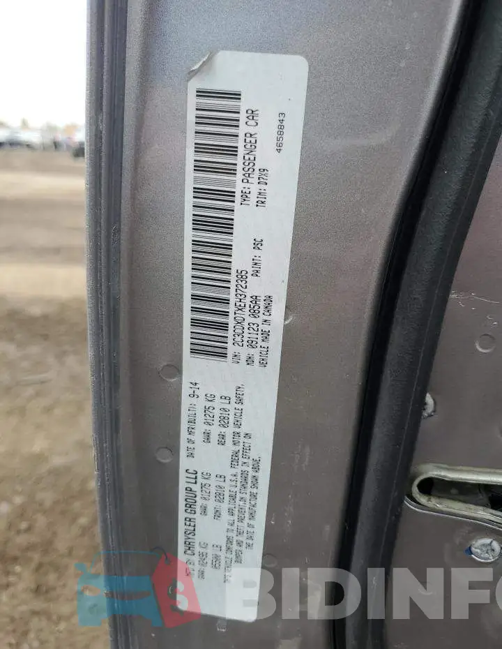 2C3CDXDTXEH372385 Photo# 12