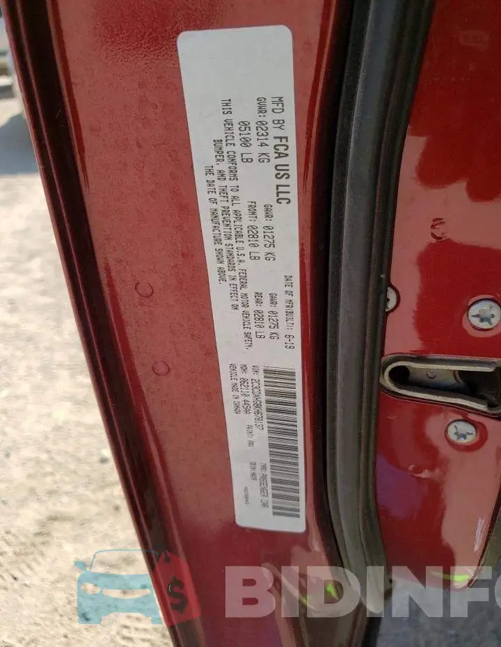 2C3CDXHG8KH678137 Photo# 12