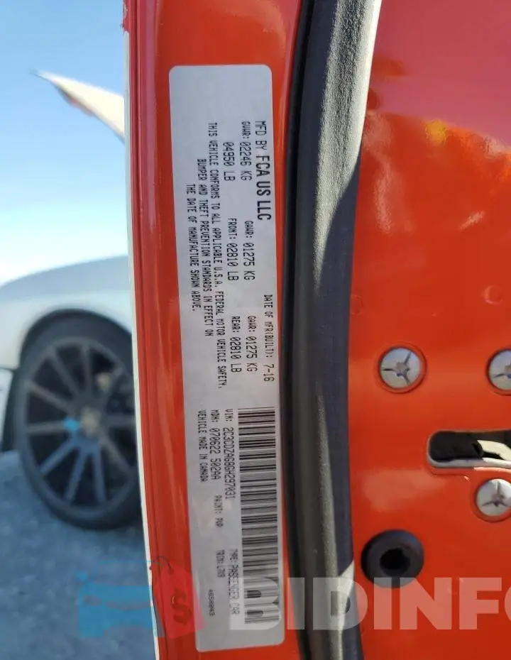 2C3CDZAG8GH297031 Photo# 12