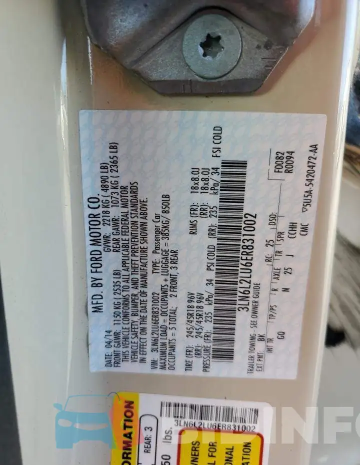 3LN6L2LU6ER831002 Photo# 12