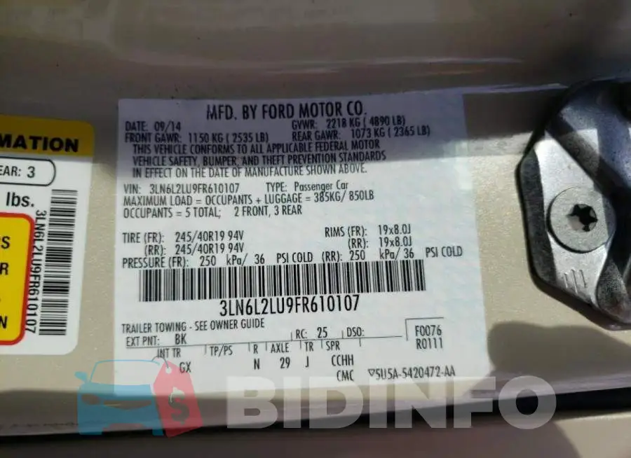 3LN6L2LU9FR610107 Photo# 10