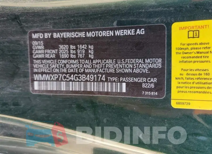 WMWXP7C54G3B49174 Photo# 13