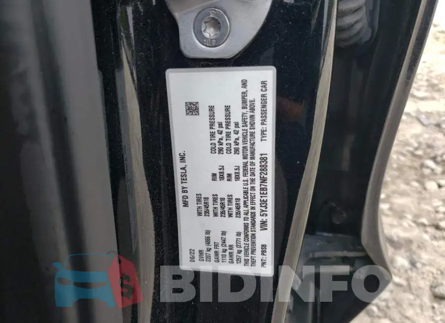 5YJ3E1EB7NF288381 Photo# 13