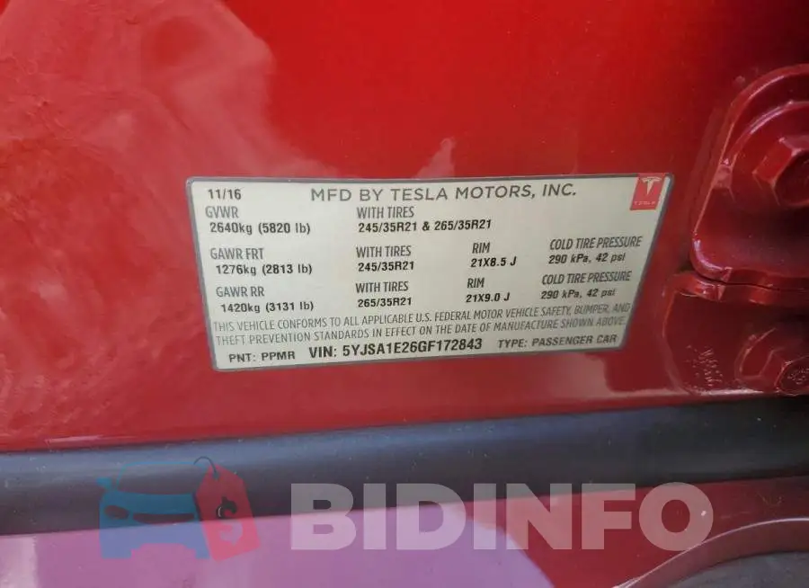5YJSA1E26GF172843 Photo# 12