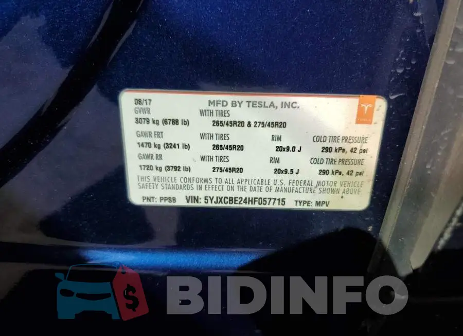 5YJXCBE24HF057715 Photo# 13