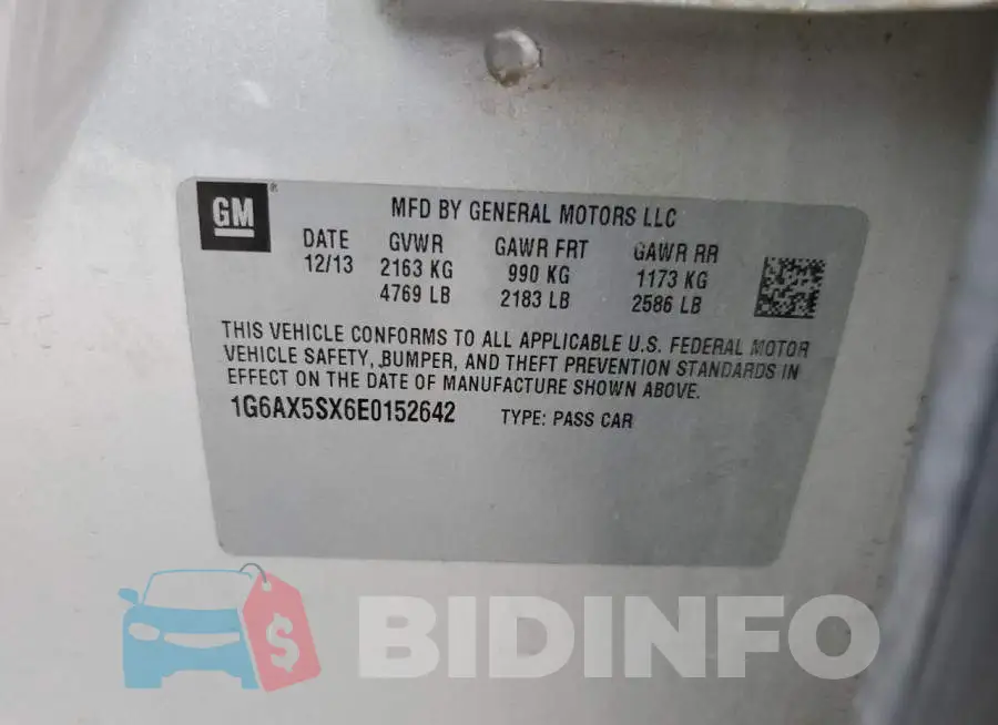 1G6AX5SX6E0152642 Photo# 12