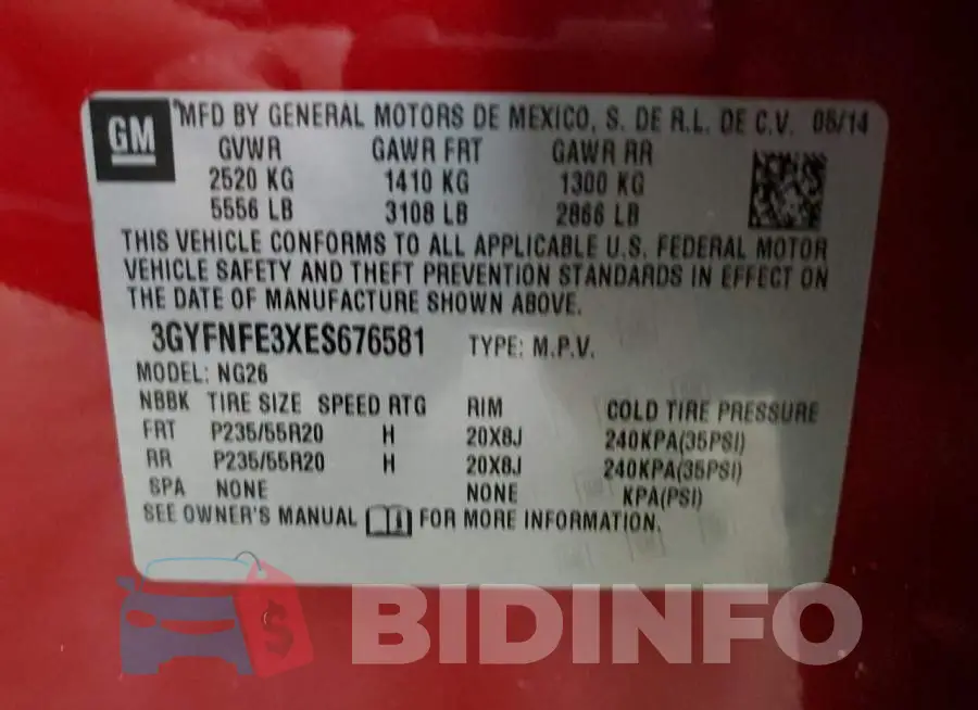 3GYFNFE3XES676581 Photo# 13