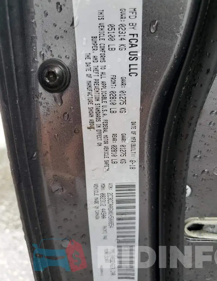 2C3CCAAGXKH500854 Photo# 12
