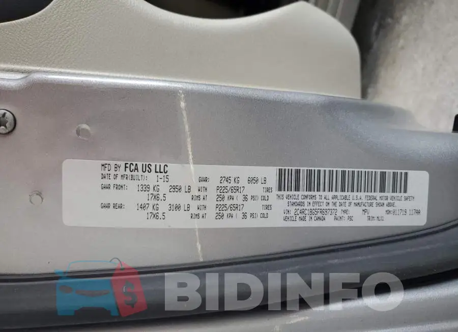2C4RC1BG5FR697372 Photo# 12