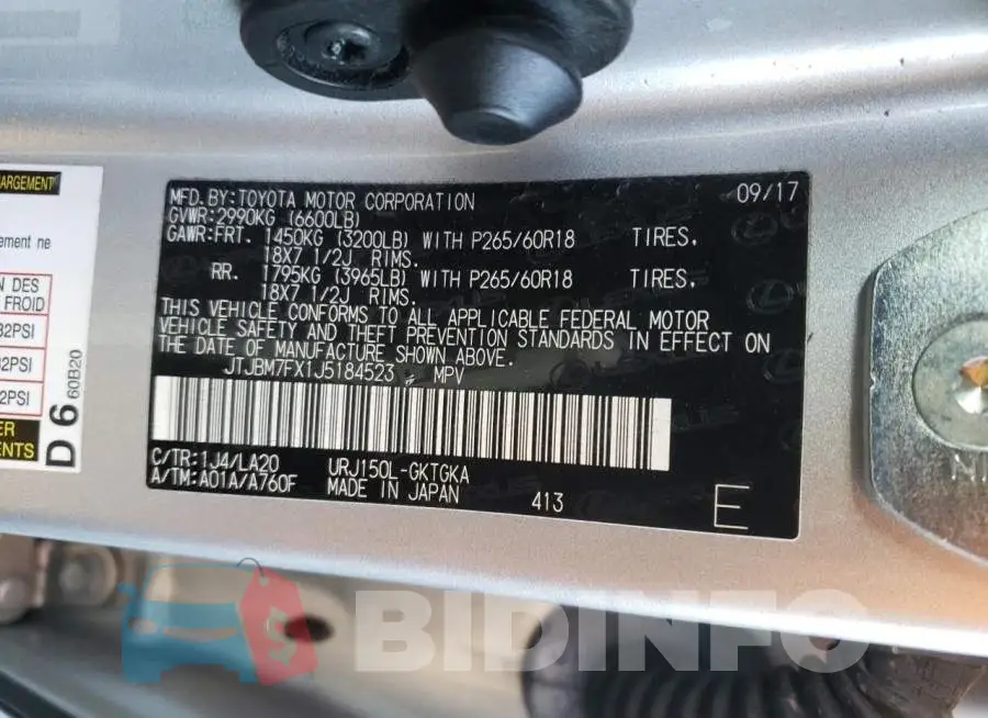 JTJBM7FX1J5184523 Photo# 13