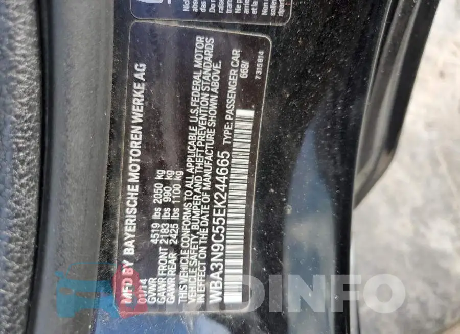 WBA3N9C55EK244665 Photo# 12