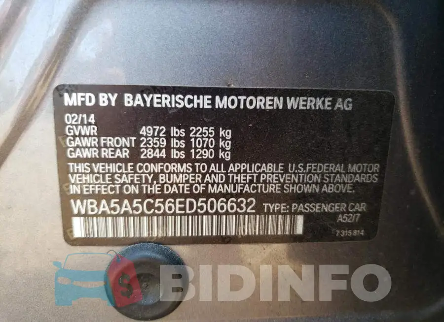 WBA5A5C56ED506632 Photo# 12