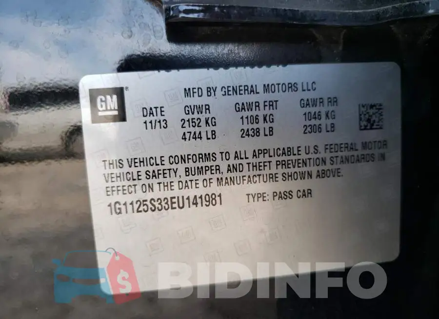 1G1125S33EU141981 Photo# 12
