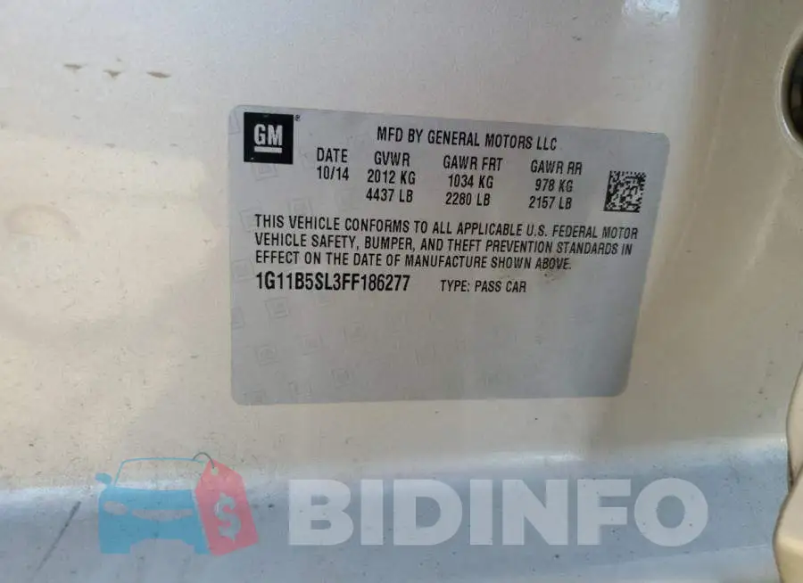 1G11B5SL3FF186277 Photo# 12