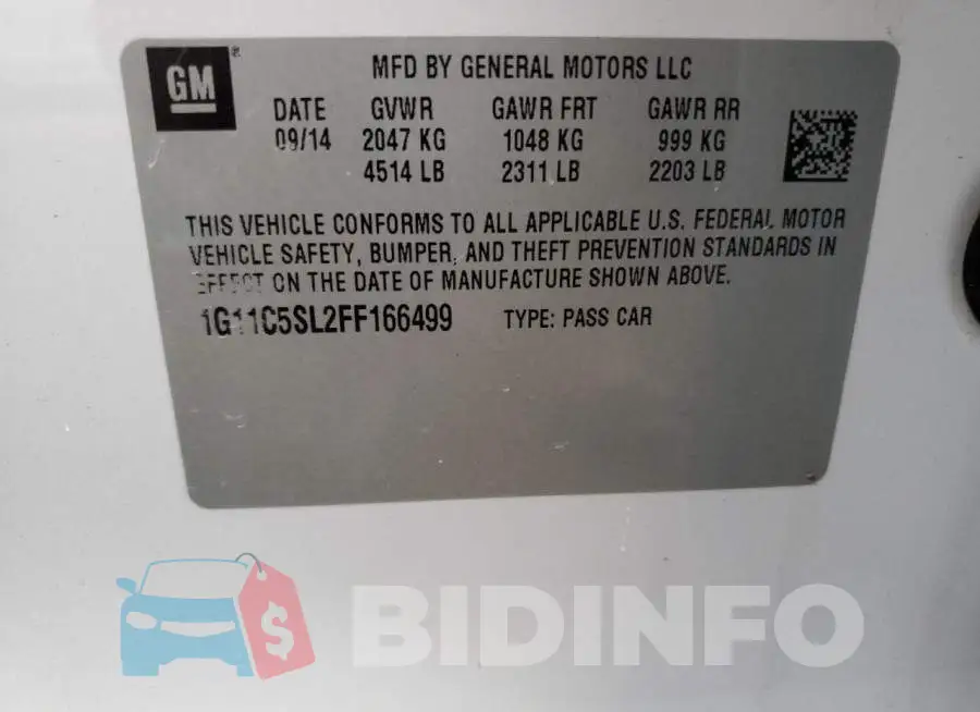 1G11C5SL2FF166499 Photo# 12