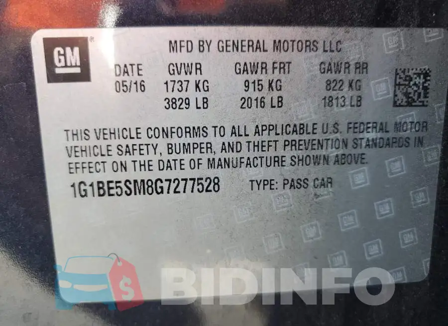 1G1BE5SM8G7277528 Photo# 12