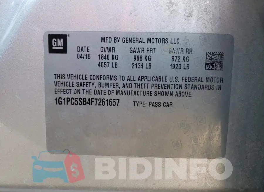 1G1PC5SB4F7261657 Photo# 13