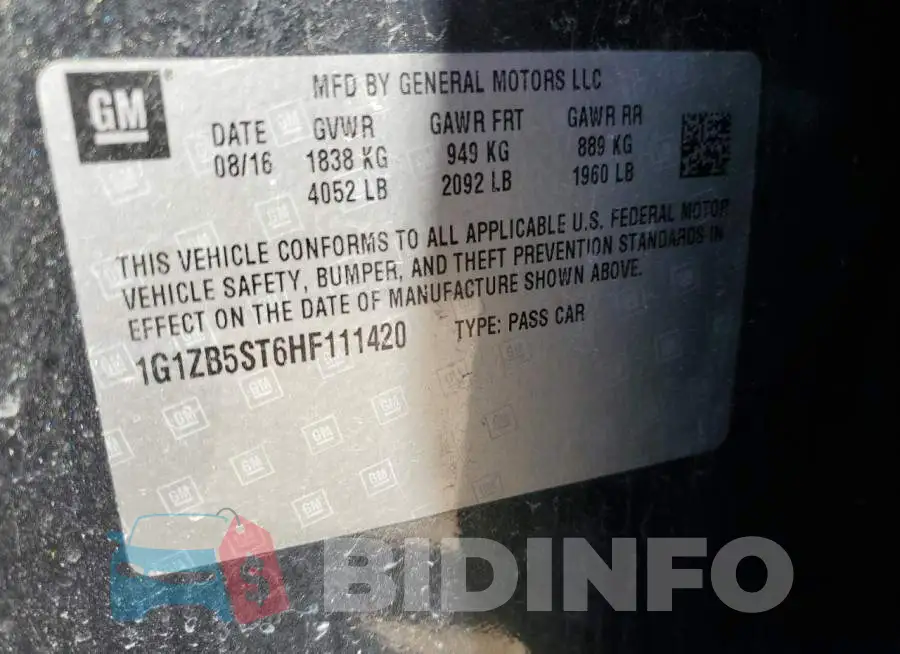 1G1ZB5ST6HF111420 Photo# 12