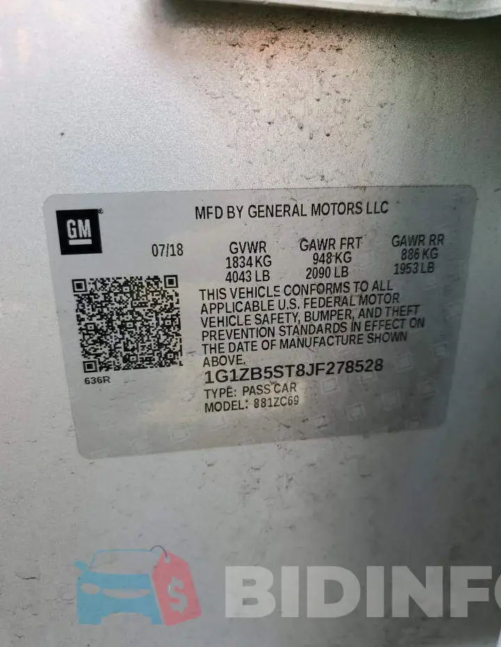 1G1ZB5ST8JF278528 Photo# 12