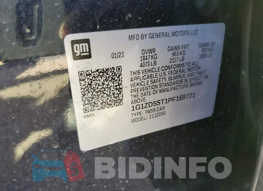 1G1ZD5ST1PF169721 Photo# 13