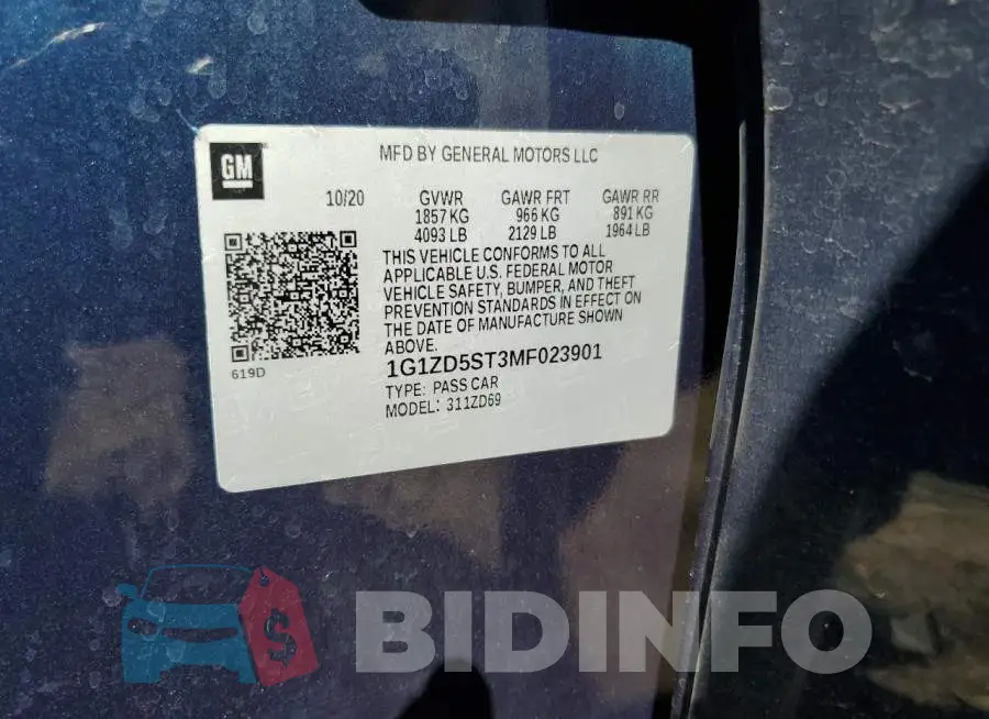 1G1ZD5ST3MF023901 Photo# 12