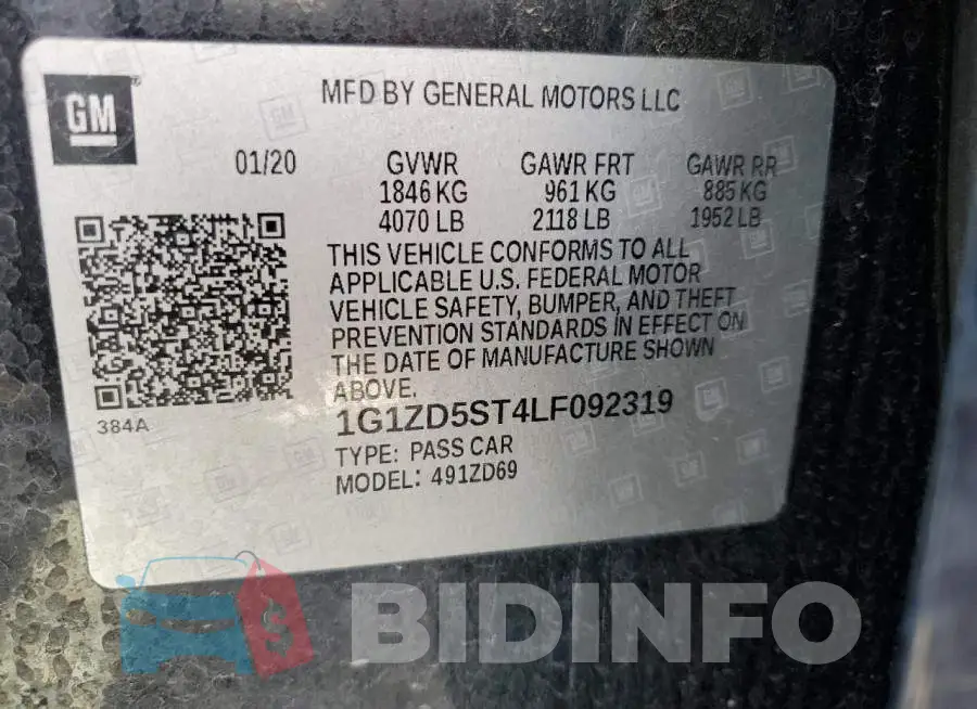 1G1ZD5ST4LF092319 Photo# 12