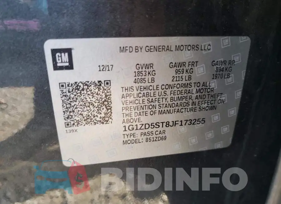 1G1ZD5ST8JF173255 Photo# 13
