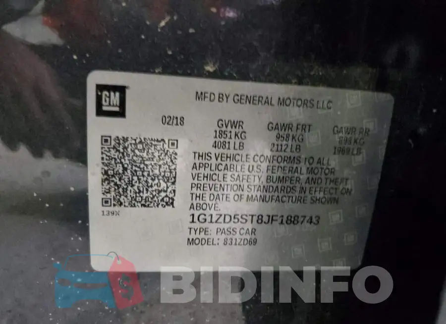 1G1ZD5ST8JF188743 Photo# 12