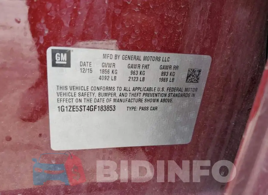 1G1ZE5ST4GF183853 Photo# 13