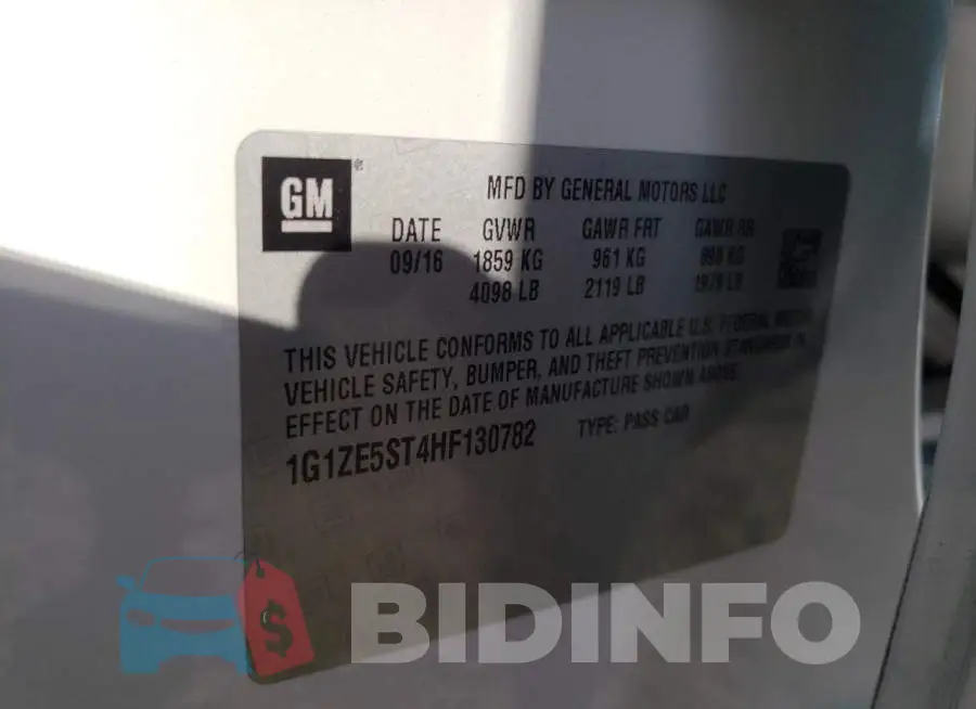 1G1ZE5ST4HF130782 Photo# 13