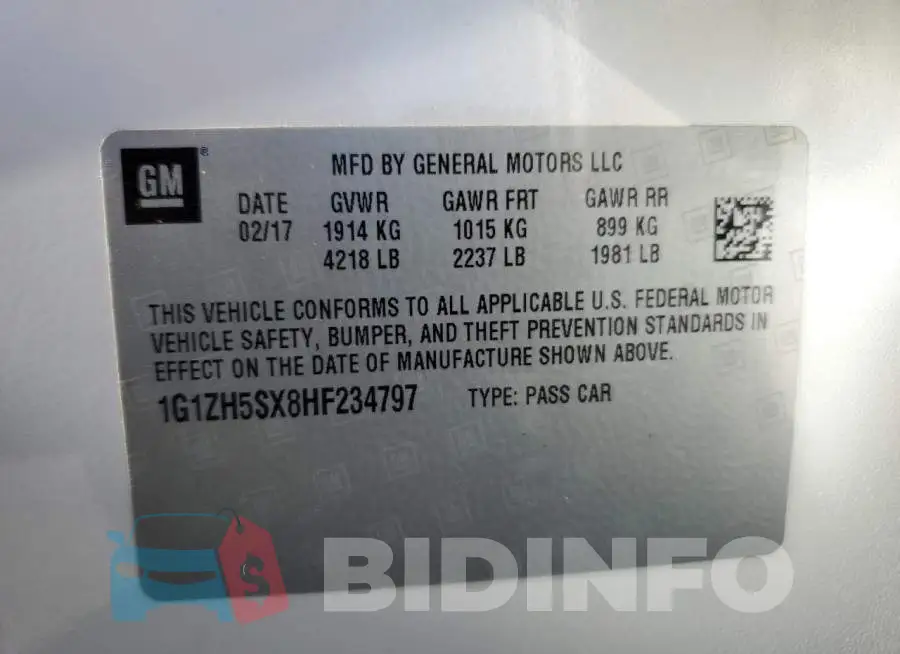 1G1ZH5SX8HF234797 Photo# 12