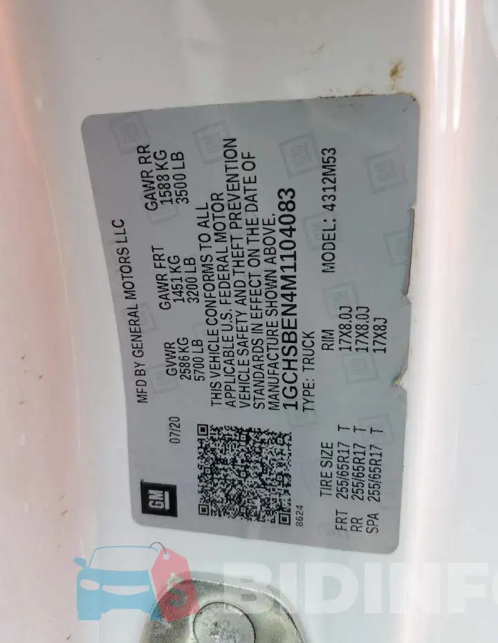1GCHSBEN4M1104083 Photo# 12