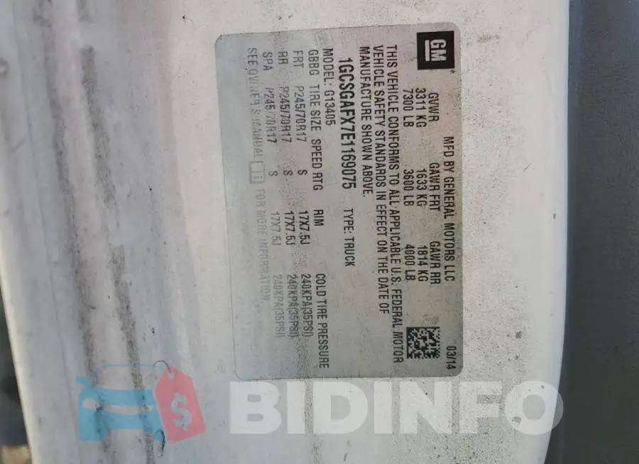 1GCSGAFX7E1169075 Photo# 13