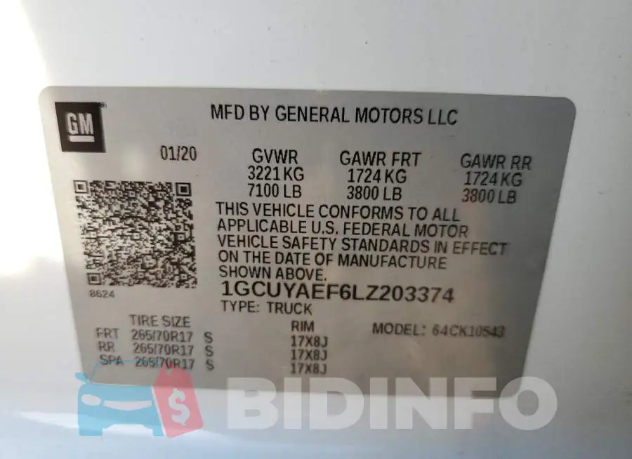1GCUYAEF6LZ203374 Photo# 12