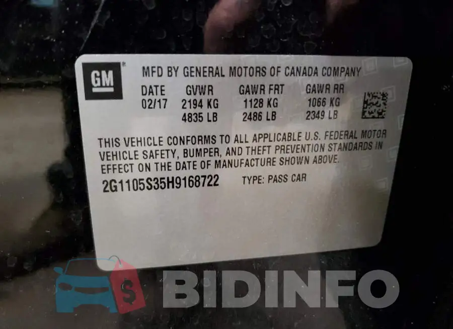 2G1105S35H9168722 Photo# 13
