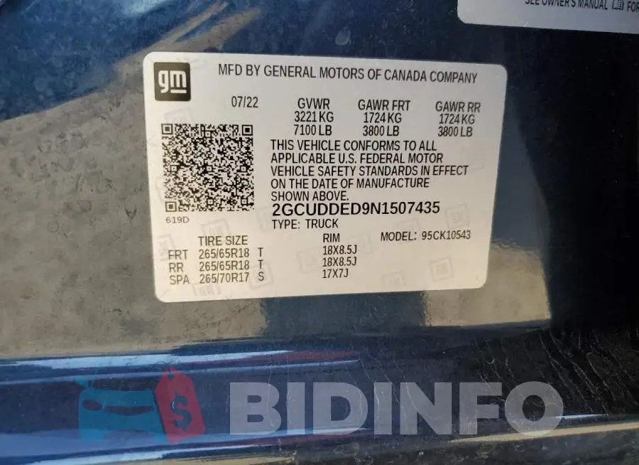 2GCUDDED9N1507435 Photo# 12