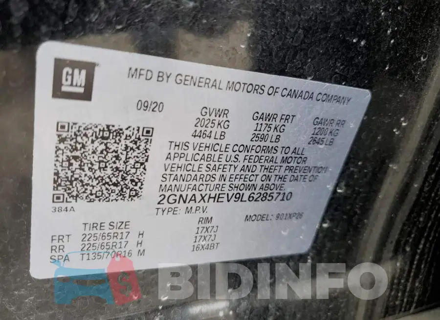 2GNAXHEV9L6285710 Photo# 14